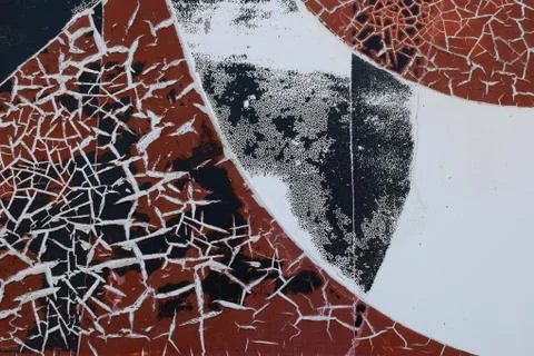 Cracks on weathered plastic surface Stock-Fotos