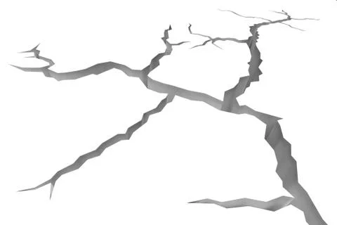 Cracks in white surface of the floorl Stock Illustration