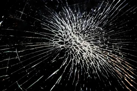 Cracks on windshield Stock Photos