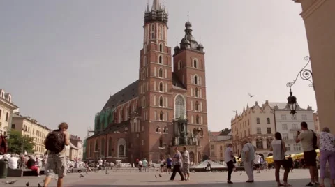 Cracow Old Town Video stock 67625995