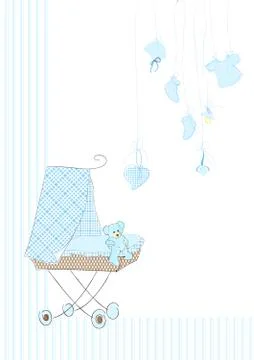 Cradle in blue Stock Illustration