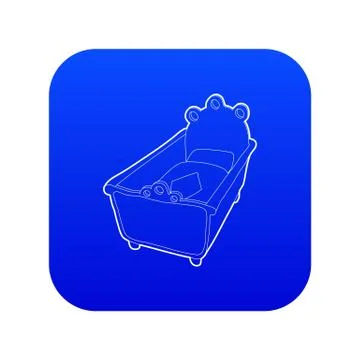 Cradle icon blue vector Illustrazione stock