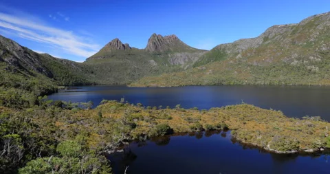 Cradle Mountain-Lake St Clair National Park at early morning, Tasmania Australia Stock Footage 161524342