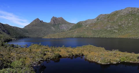 Cradle Mountain-Lake St Clair National Park at early morning, Tasmania Australia Stock Footage 161525267