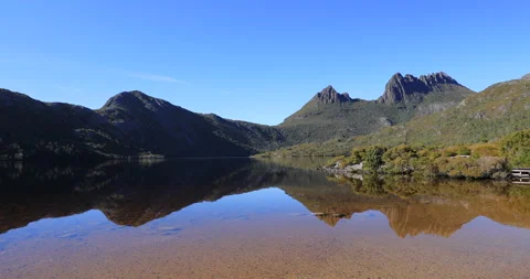 Cradle Mountain-Lake St Clair National Park at early morning, Tasmania Australia Stock Footage 162165074