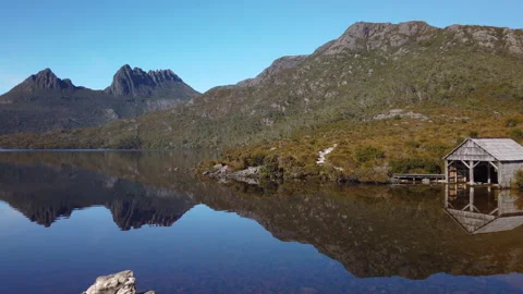Cradle Mountain-Lake St Clair National Park at early morning, Tasmania Australia Stock Footage 163527107