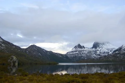 Cradle Mountain in winter Stock Photos