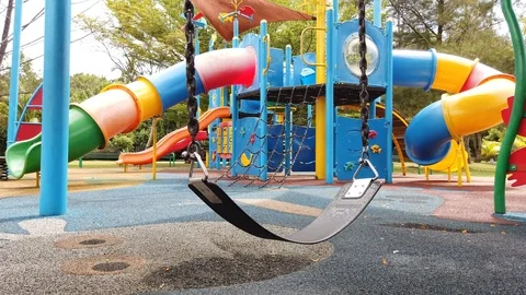 Cradle playground Stock Footage 101159220