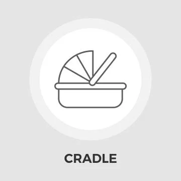 Cradle Vector Flat Icon Stock Illustration