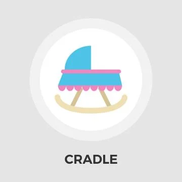 Cradle Vector Flat Icon Stock Illustration