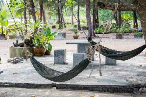 Cradles under a tree Stock Photos