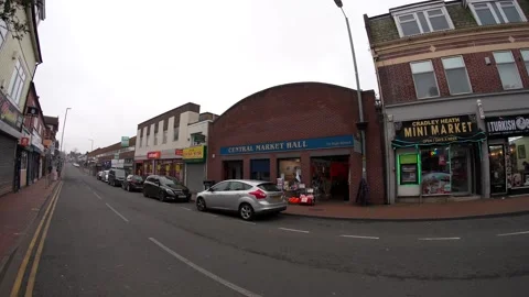 Cradley Heath high street with shops and... | Stock Video | Pond5