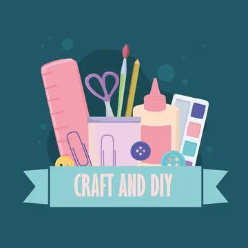 Craft and diy poster Stock Illustration