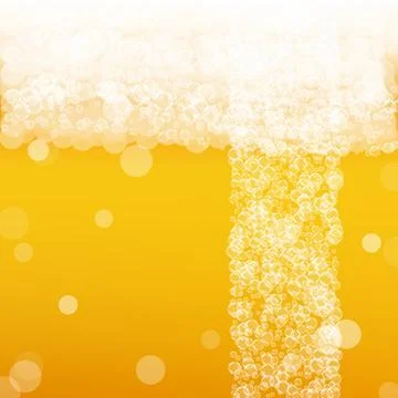 Craft beer background. Lager splash. Oktoberfest foam. Golden me Stock Illustration