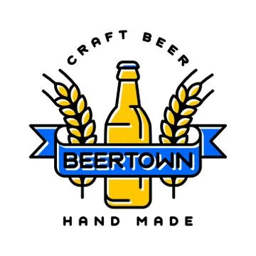 Craft beer bages vector. Ilustración de archivo