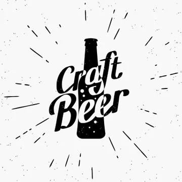 Craft beer black label Stock-Illustration