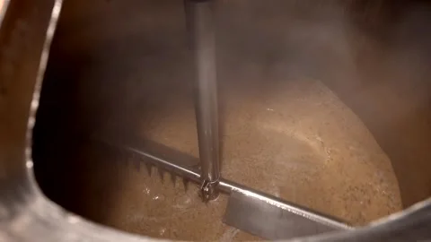 Craft Beer Brewing Process at a Private Brewery in Slow Motion Stock Footage 323916649