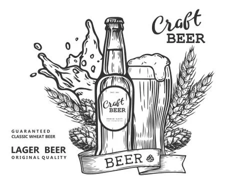 Craft beer comp Stock Illustration