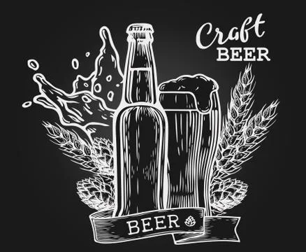 Craft beer compb Stock Illustration