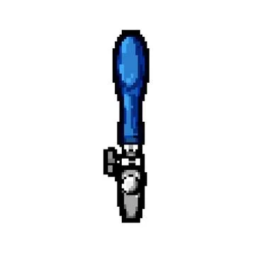 Craft beer tap handle pixel art vector illustration Illustration