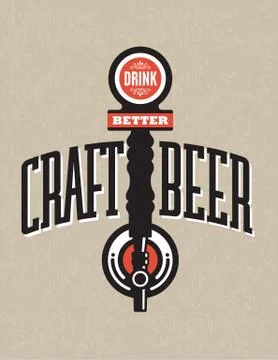 Craft Beer Vector Design Иллюстрация