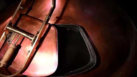 Craft Brewery Process of Brewing Beer in Slow Motion Showcasing Fermentation and Stock Footage 323918048