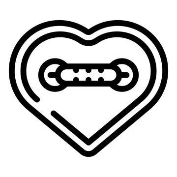 Craft button supply icon outline vector. Sewing handmade fabric Stock Illustration