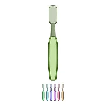 Craft chisel carving cartoon vector graphic Illustration