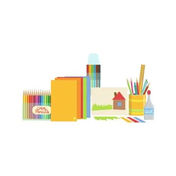 Craft Class Set Of Objects Illustrazione stock