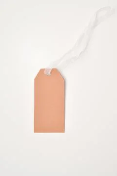 Craft empty labels on the white background Stock Photos