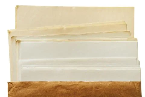 Craft folder with different types of paper. Stock Illustration