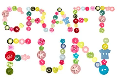 Craft fun words Stock Photos