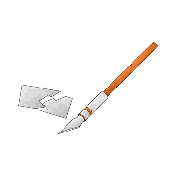 Craft knife illustration Stock Illustration