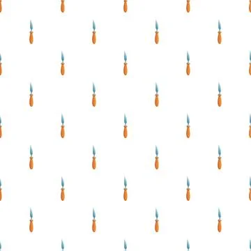 Craft knife seamless pattern on white background 스톡 일러스트