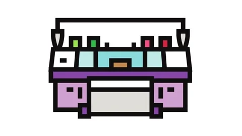Craft knitting wool color icon animation Stock Footage 326097553