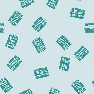 Craft knitting wool glyph seamless pattern Stock Illustration