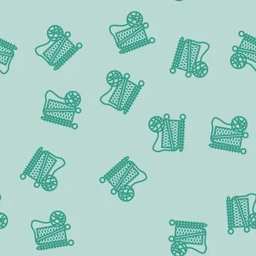 Craft knitting wool line vector seamless pattern Illustrazione stock