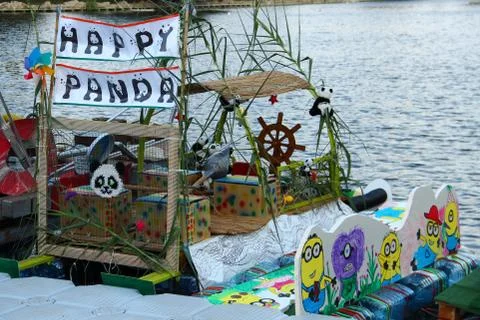 Craft made of recycled material Stock Photos