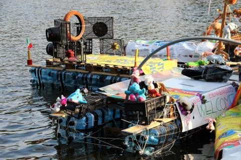 Craft made of recycled material Stock Photos