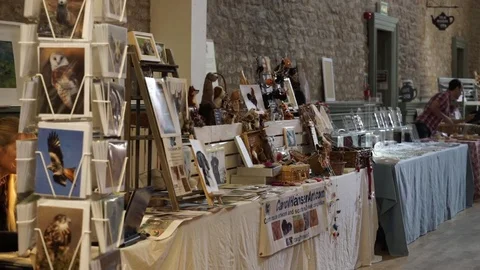 Craft Market in Cirencester Stock Footage 71243545