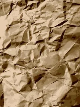 Craft paper background. Vector wrinkled paper texture. Stock Illustration