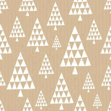Craft Paper Christmas Pattern Illustrazione stock