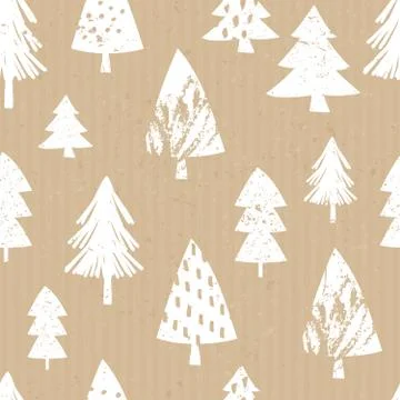 Craft Paper Christmas Pattern Stock-Illustration