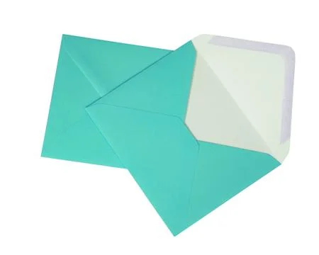 Craft paper envelope isolated on the white background Stock Photos