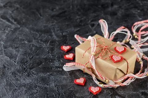 Craft paper gift boxes Stock Photos