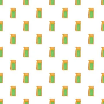 Craft paper tea pack pattern, cartoon style Stock Illustration