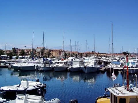 Craft in port 스톡 사진