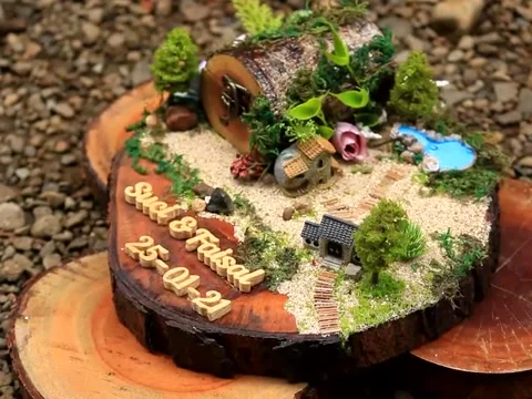 Craft ring box rustic Stock Footage 149633944