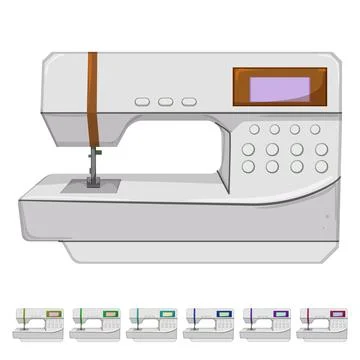 Craft sew machine cartoon vector graphic Stock Illustration