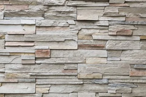 Craft stone wall texture. Stock Photos